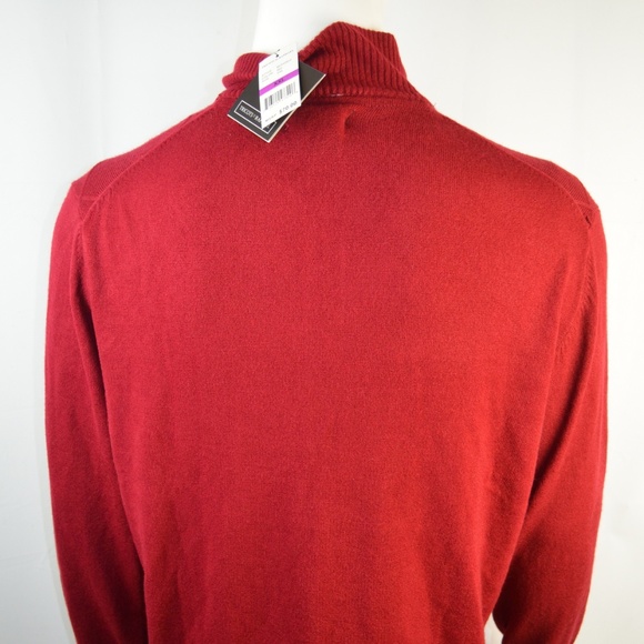 Tricots St Raphael Men's Sweater 2XL 3/4 Zip Red - Picture 2 of 3